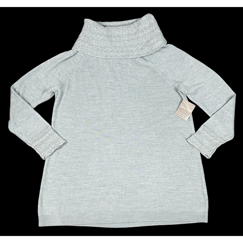 White Stag Womens Sweater Crowl Neck Long Sleeve Grey Lightweight Size XXL/2X/20